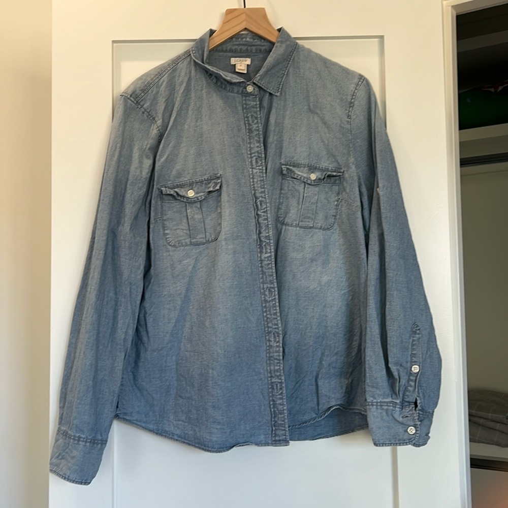 Women’s denim button down
